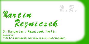 martin reznicsek business card